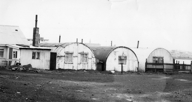 Huts built by the Allied occupation force during World War II in Iceland. Starting with the housing shortage in Reykjavik, Icelanders lived in the huts for many decades. They were called “braggar,” probably derived from the word barracks.